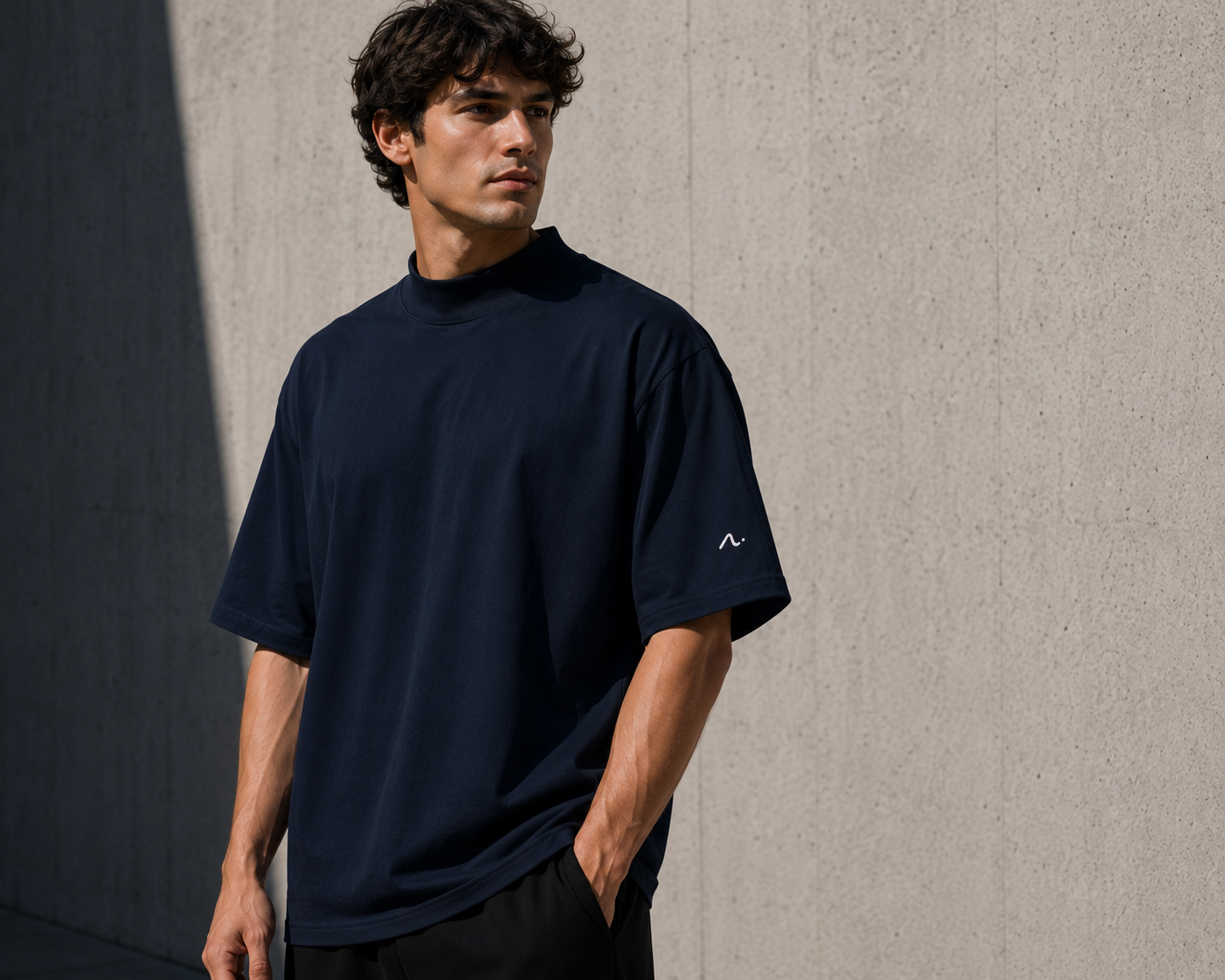 Oversized high neck t-shirt