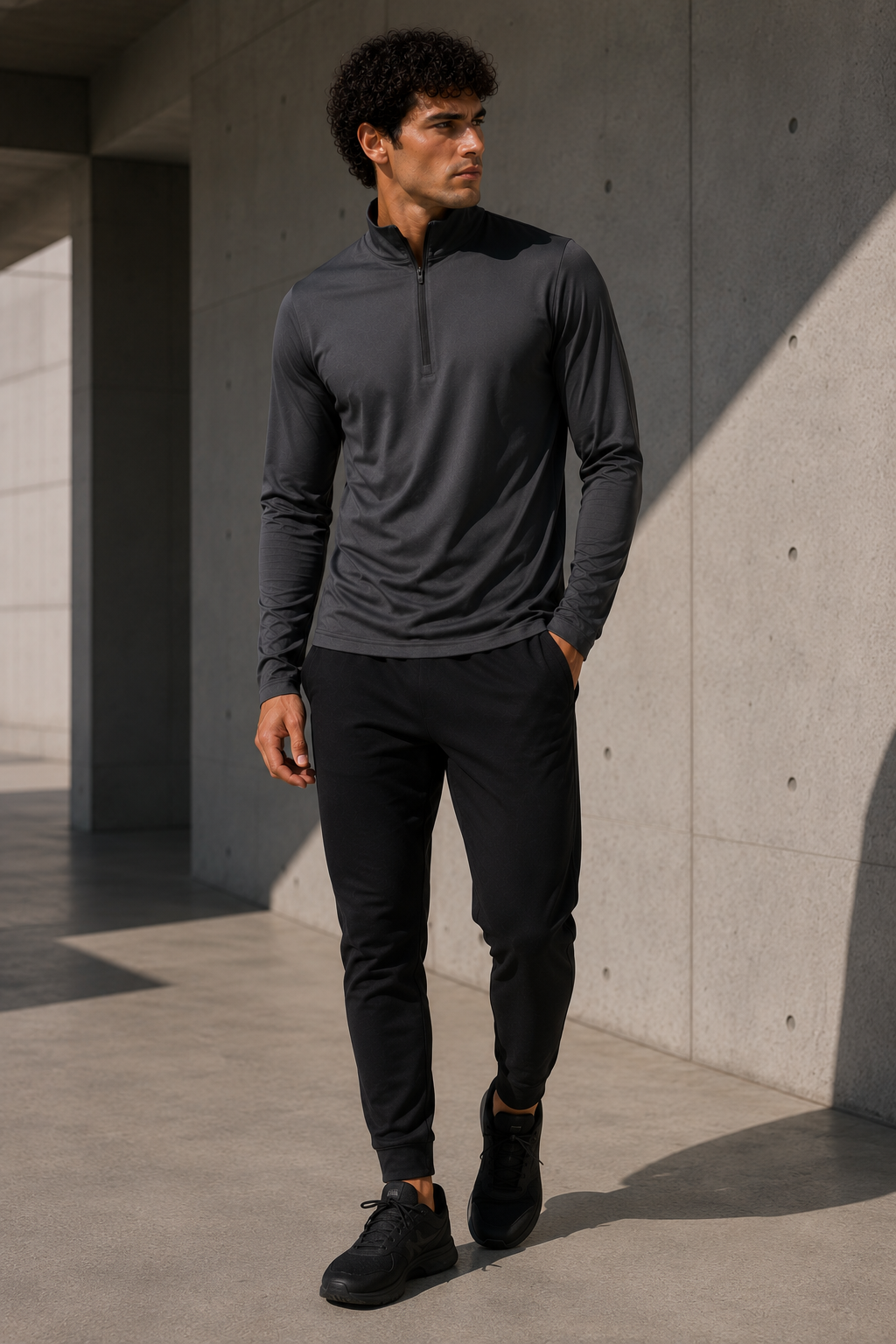 Lightweight quarter-zip pullover