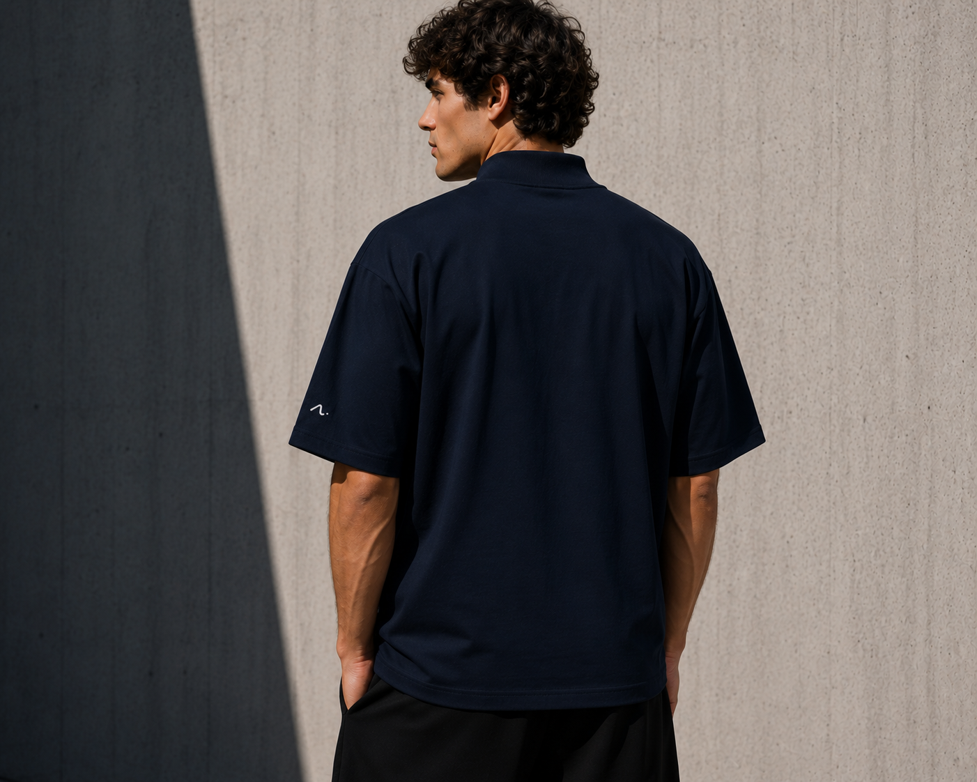 Oversized high neck t-shirt